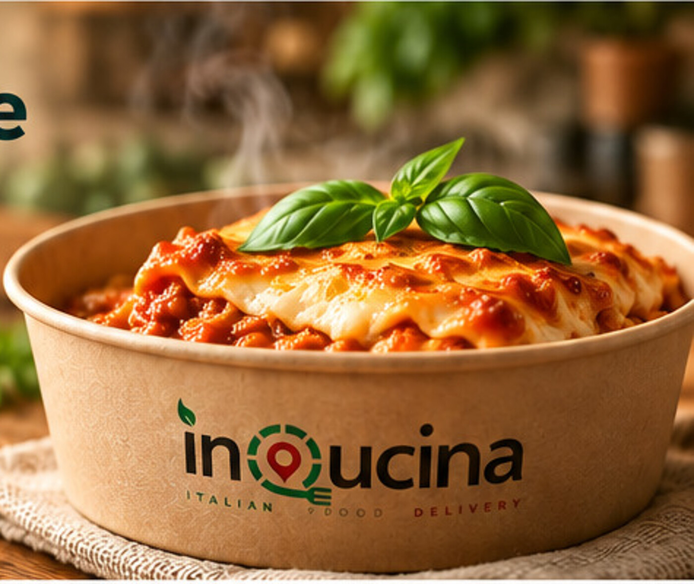 Lasagna artigianale INQUCINA in ciotola avana